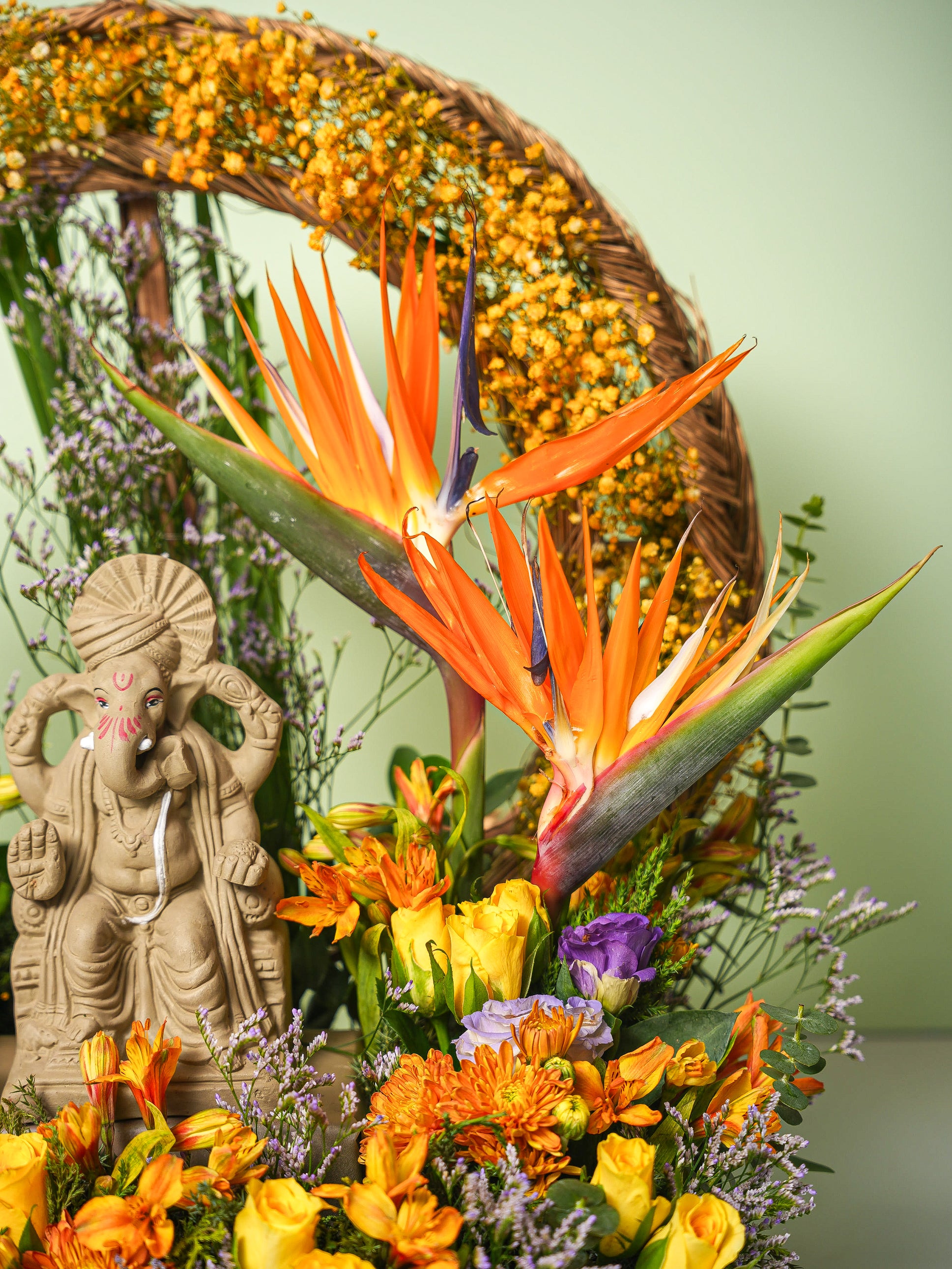 Ganpati's Blooming Welcome